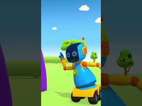 Leo the truck & robots color the rainbow arch. Learn colors with cartoons for kids #shorts #colors