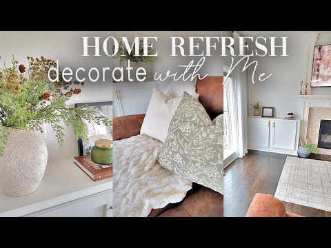 NEW YEAR HOME REFRESH AND DECORATING 2024 || AFTER CHRISTMAS LIVING ROOM RESET-STYLING INSPIRATION