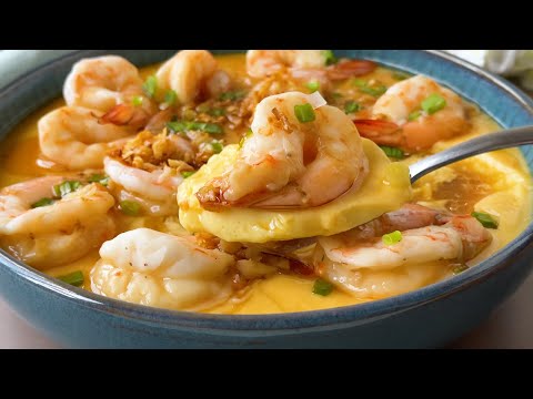 Steam Egg with Prawns