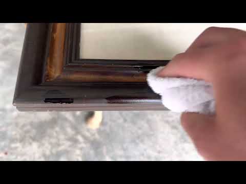 How to touch up a scuffed wood frame from flea mall (H Alken lithograph)