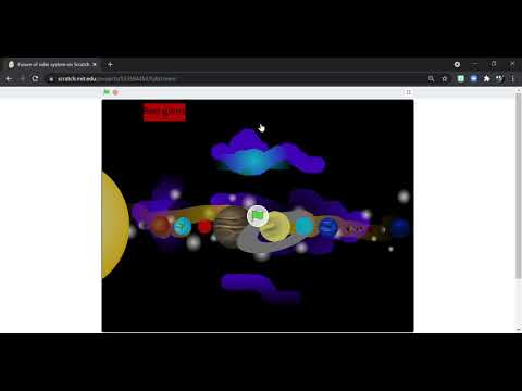 A animated future of the solar system on scratch