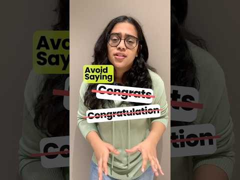 Avoid Saying Congratulations/Congrats | Speak Better English #hinditoenglish #englishphrases #ananya