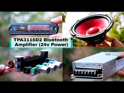 TPA3116 D2 Bluetooth Amplifier Test Using 24v Power Supply