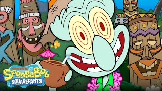 Squidward's Tiki Land Song 🗿 | Full Scene "Enchanted Tiki Dreams" | SpongeBob