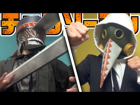 【チェンソーマン】サムライソードと暴力の魔人のマスク作ってみた【総集編】Katana Man,Violence Fiend cosplay DIY【Chainsaw Man】