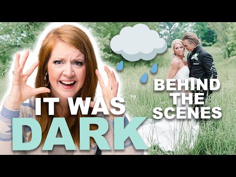 RAINY Wedding Photography Portraits in the DARK?! (Behind the Scenes)