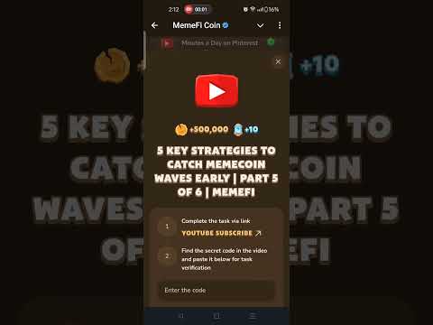 5 KEY STRATEGIES TO CATCH MEMECOIN WAVES EARLY I PART 5 OF 6 | Memefi New Video Code | MEMEFI