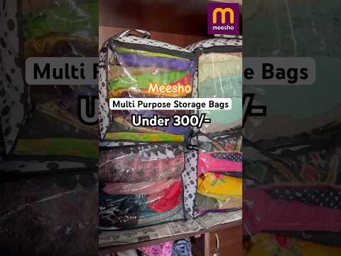 Meesho Cloth Organiser Bags Under 300/-#youtube #youtubeshorts #shorts #meesho #shortvideo #useful