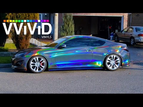 Crazy! VViViD Holographic Black Chrome in Sunlight! Raw video.