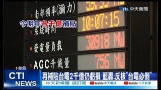 【每日必看】再補貼台電2千億仍虧損 藍轟:反核"台電必倒" 20241119