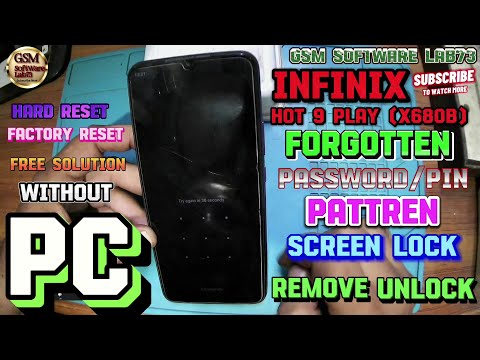 How to Hard Reset infinix Hot 9 Play|Infinix Hot 9 X680B Pattren Unlock without PC.