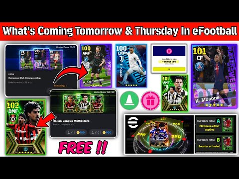 What's Coming Tomorrow & Thursday In eFootball 2024 Mobile | Free Epic, Coins & More