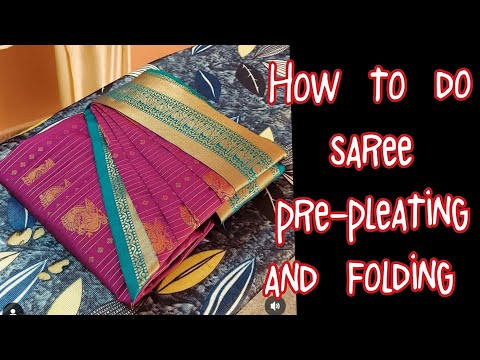 How to make saree pleats before wearing//pre pleating saree ✨