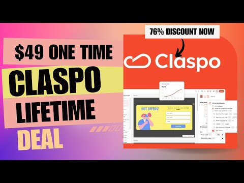 💥💸💥Claspo Lifetime Deal | Top Secret Tool Top Marketers Use for Killer |$49 Lifetime Deal | 76% Now