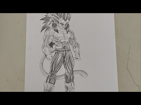 Drawing Vegeta ssj4 ( Dragon ball super)