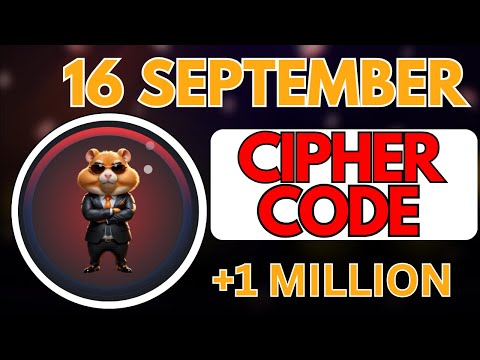 16 September Hamster Kombat DAILY CIPHER Today: Claim 1,000,000