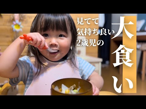 【2歳児大食い】ばくばく食べてるのを見て気持ちよくなりたい方に見てほしい笑｜2歳0ヶ月