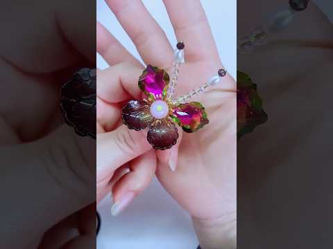 Handmade jewelry diy beads butterfly #pearl #diybeads #diy #diyjewelry #gift #craft#jewelry #beads