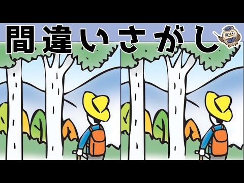 【間違い探しゲーム】おすすめ！老化予防に最適な脳トレ動画【頭の体操】