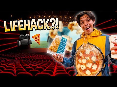 how to sneak an entire pizza into the movies.. (LIFE HACK)