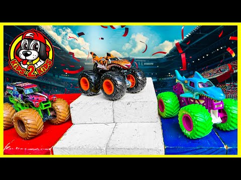 Monster Truck OLYMPICS🏅COMPILATION (Mud Racing, Freestyle Arena Crashes, Soccer & Basketball)