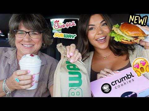 Trying NEW Fast Food Menu Items w/ my Mom!!