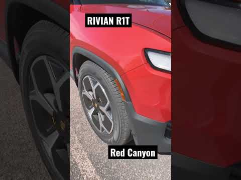 Rivian R1T - What do you think of the Red Canyon paint? #shorts #rivian 😎