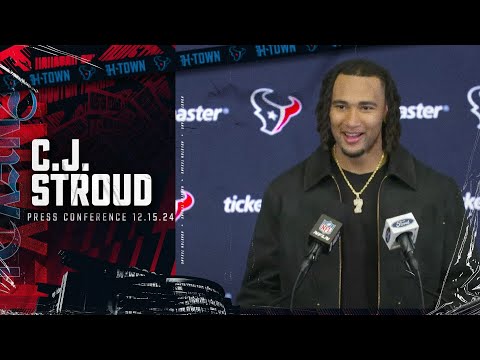 C.J. Stroud speaks to media following Week 15 win over Dolphins