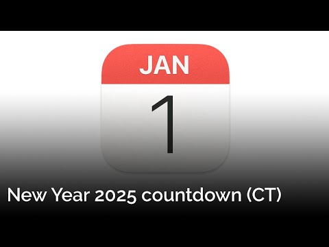 New Year 2025 countdown (Central time)