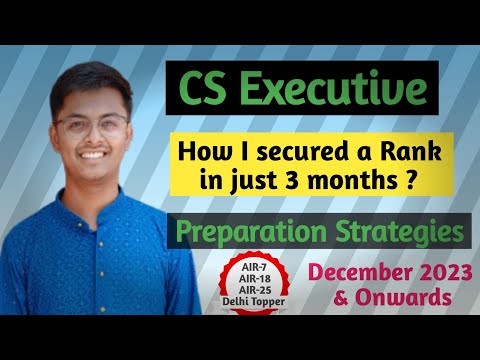 CS Executive Dec 2023 | Preparation Strategies | Learn with Aman #icsi #cs #csexecutive #rank #2023