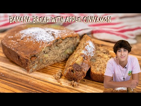 Homemade Apple Cinnamon Banana Bread with a Hint of Spice