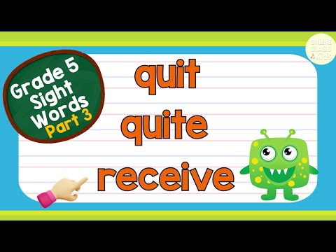 Sight Words - Grade 5 Level 3 | Practice Reading | Basic English Words | Learn How to Read |Reading