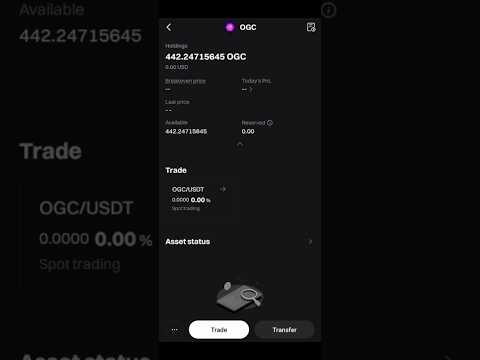 OGC Listing Today | Go Check Your Bitget Exchange | How Much $OGC Do You Have