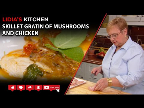 Skillet Gratin of Mushrooms and Chicken