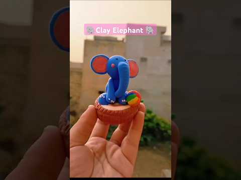 DIY Clay Elephant#shorts#youtubeshorts #diy