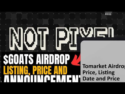 Tomarket Claim 500 $TOMA | Not Pixel Round 3 | Ton Station Airdrop TGE | Goats Airdrop Withdrawal Up