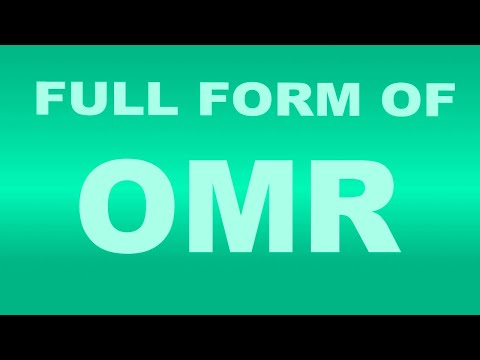 Full Form of OMR| What is OMR Full Form | OMR Abbreviation