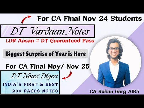 CA Final DT Vardaan Notes For Nov 24 Students