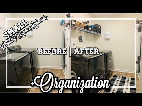 Small Laundry Room Make Over & Organization| Renter Friendly|MikaMarie