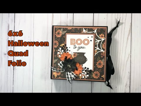 Halloween 6x6 Quad Folio Album | @countrycraftcreations | Carta Bella | Halloween