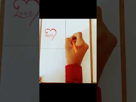 With love heart drawing || satisfying creative art