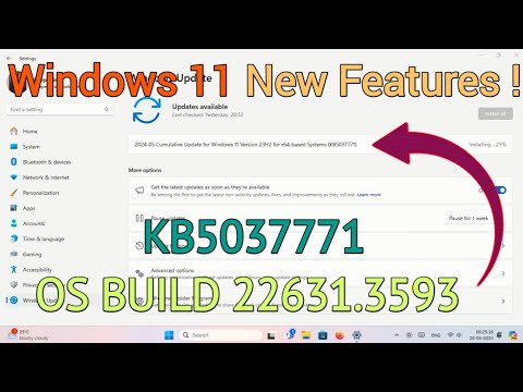 May 2024 New Update in windows 11 23h2 | OS Build 22631.3593 | KB5037771