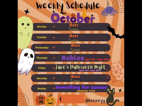 Weekly Scheduleee my musesss #streamer #vtuber #steamcommunity #roblox #arikireyy