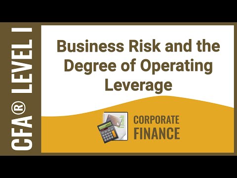 CFA® Level I Corporate Finance - Business Risk and the Degree of Operating Leverage