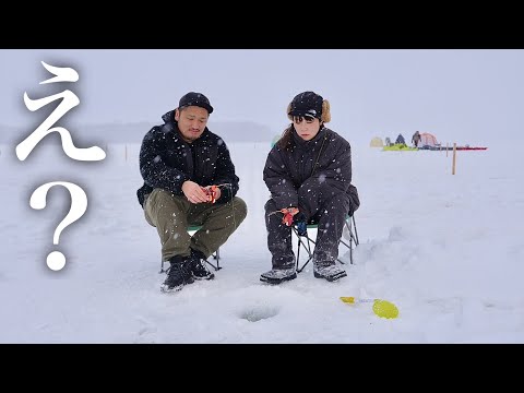 猛吹雪の網走湖でワカサギ釣りしたアラサー車上生活夫婦の末路【12泊13日キャンピングカー北海道旅】