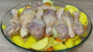 Chicken legs in the oven: how to cook, with potatoes / Chicken drumsticks in the oven.