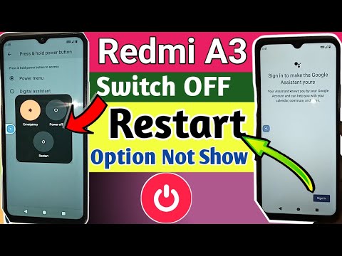 Redmi A3 power off Restart option not show