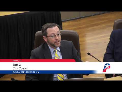 Plano City Council Meeting -  Plano City Council Meeting -   October 28, 2024