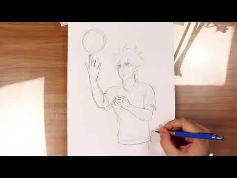 Shoyo Hinata Real Time Full Drawing