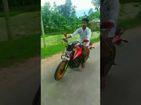 Nepali viral song with wooden bike riding😁 কাঠের তৈরি বাইক। badal barsa bijuli